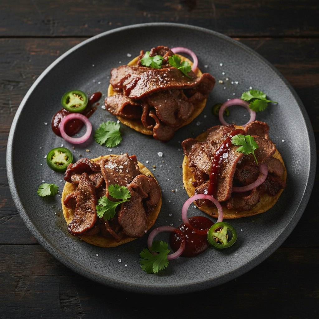 Beef Tongue Tacos (No Shell)